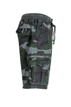 Bermuda cargo camouflage con coulisse