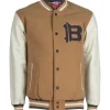 Bomber college Benning con maniche in ecopelle