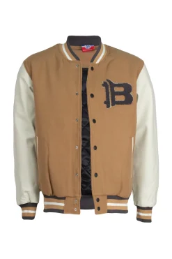 Bomber college Benning con maniche in ecopelle