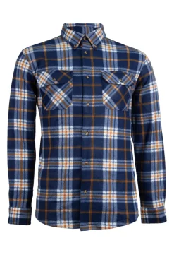 Camicia a quadri in pile con bottoni e doppio taschino