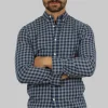 Camicia button down a quadri semi slim fit
