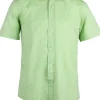 Camicia button down mezza manica in lino