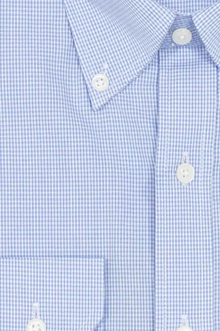 Camicia classica a quadri in puro cotone con button down