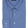 Camicia classica a righe in puro cotone con collo classico