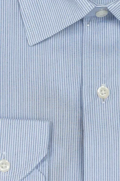 Camicia classica a righe in puro cotone con collo classico
