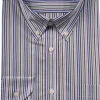 Camicia classica button down regular in puro cotone fantasia a righe