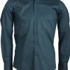 Camicia classica da uomo in cotone elasticizzato button down