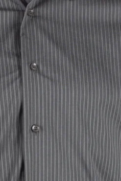 Camicia classica da uomo con righe grigie