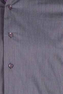 Camicia classica da uomo con righe grigie