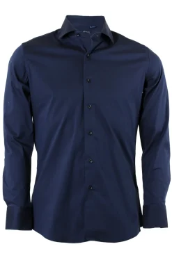 Camicia classica in cotone elasticizzato collo classico