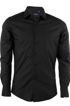 Camicia classica in cotone elasticizzato collo classico