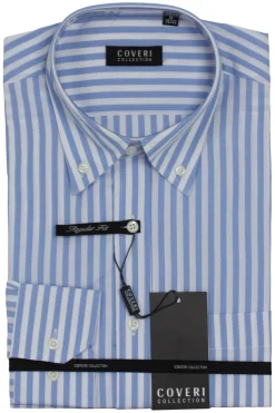 Camicia classica in puro cotone rigato