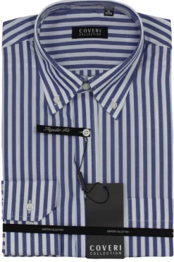 Camicia classica in puro cotone rigato