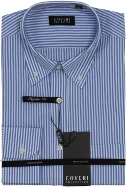 Camicia classica in puro cotone rigato