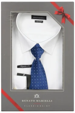 Camicia classica uomo con cravatta in scatola regalo