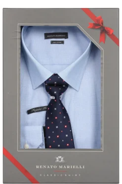 Camicia classica uomo con cravatta in scatola regalo