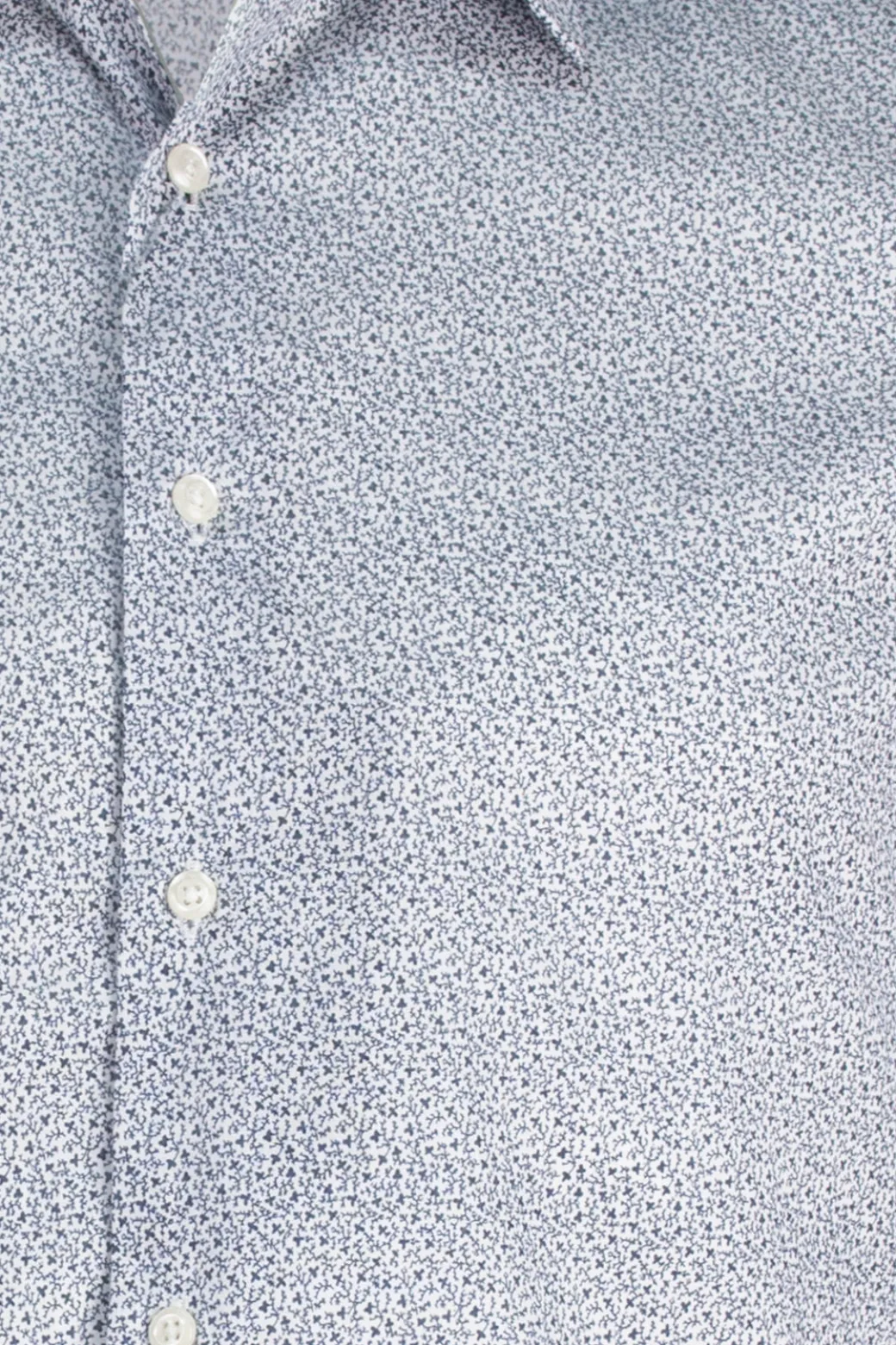 Camicia collo classico in cotone microfantasia