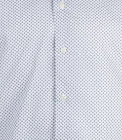 Camicia collo classico in cotone microfantasia