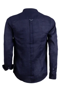 Camicia coreana uomo in puro lino