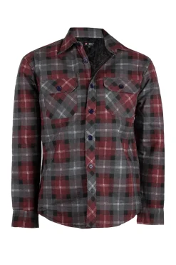 Camicia imbottita da uomo a quadri