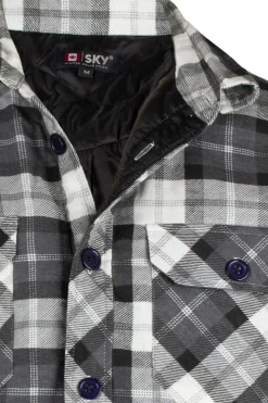 Camicia imbottita da uomo a quadri