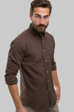 Camicia in flanella tinta unita