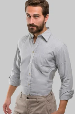 Camicia in flanella tinta unita