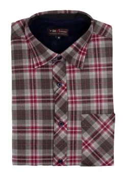 Camicia in pile fantasia a quadri