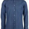 Camicia jeans uomo blu