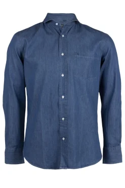 Camicia jeans uomo blu