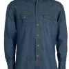 Camicia jeans uomo stone wash