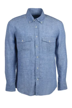 Camicia lino uomo taglia comoda button down