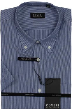 Camicia manica corta in puro cotone fantasia