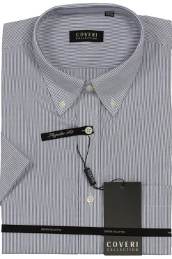 Camicia manica corta in puro cotone fantasia
