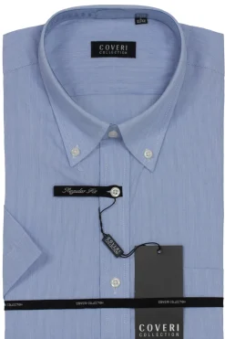 Camicia manica corta in puro cotone fantasia