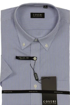 Camicia manica corta in puro cotone fantasia