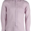 Camicia manica lunga 100% lino button down