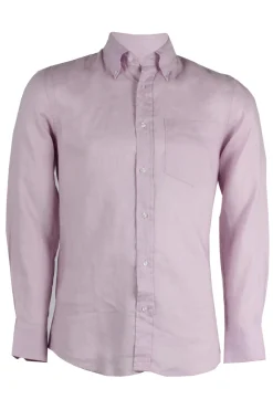 Camicia manica lunga 100% lino button down