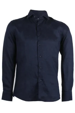 Camicia manica lunga 100% lino collo classico