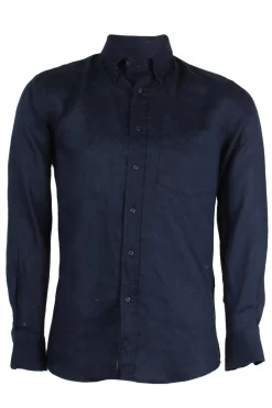 Camicia manica lunga 100% lino button down
