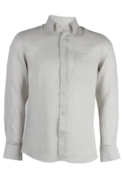 Camicia manica lunga 100% lino button down