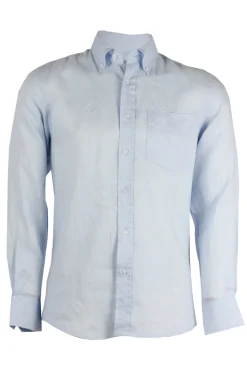 Camicia manica lunga 100% lino button down