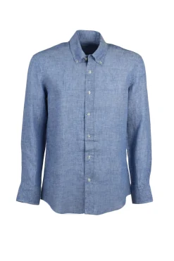 Camicia manica lunga 100% lino button down