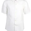 Camicia mezza manica misto lino
