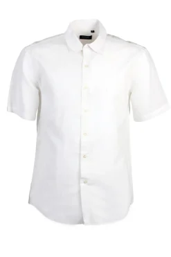 Camicia mezza manica misto lino
