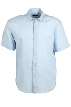 Camicia mezza manica misto lino