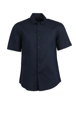 Camicia mezza manica misto lino