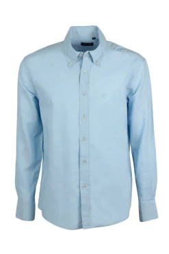 Camicia misto lino button down