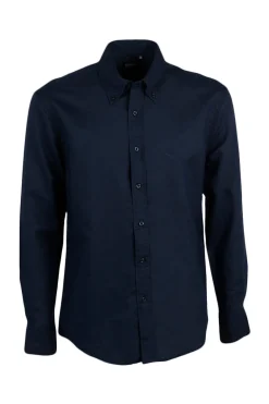 Camicia misto lino button down