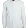 Camicia misto lino collo classico